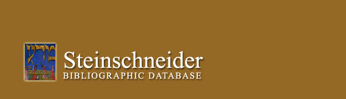 Steinschneider Bibliographic Database