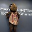 Testudo against the MITH branding wall